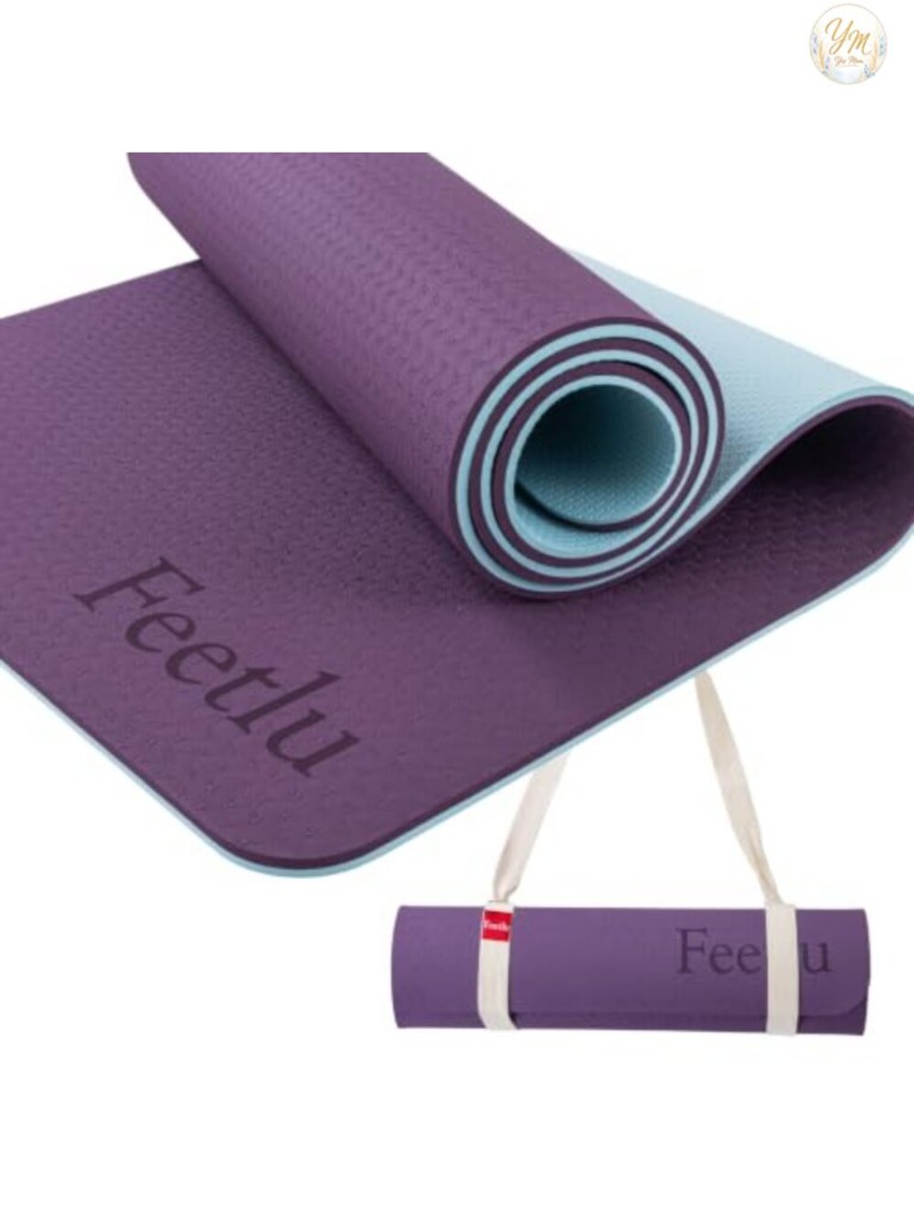 Extra Thick Non-Slip Yoga Mat 72" x 24" x 10mm Cushioned Exercise Mat with